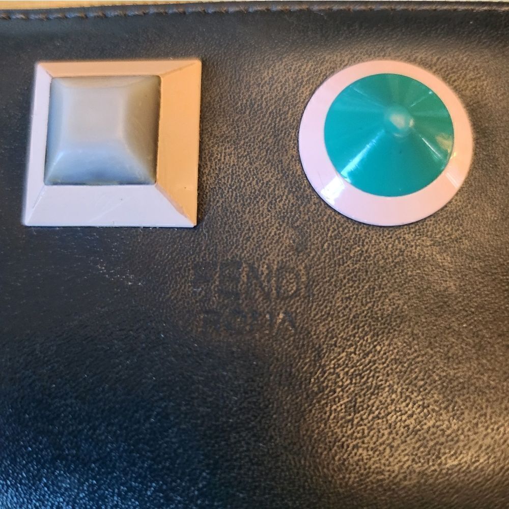 Fendi Studded Leather Coin/Card Purse - Picture 7 of 9